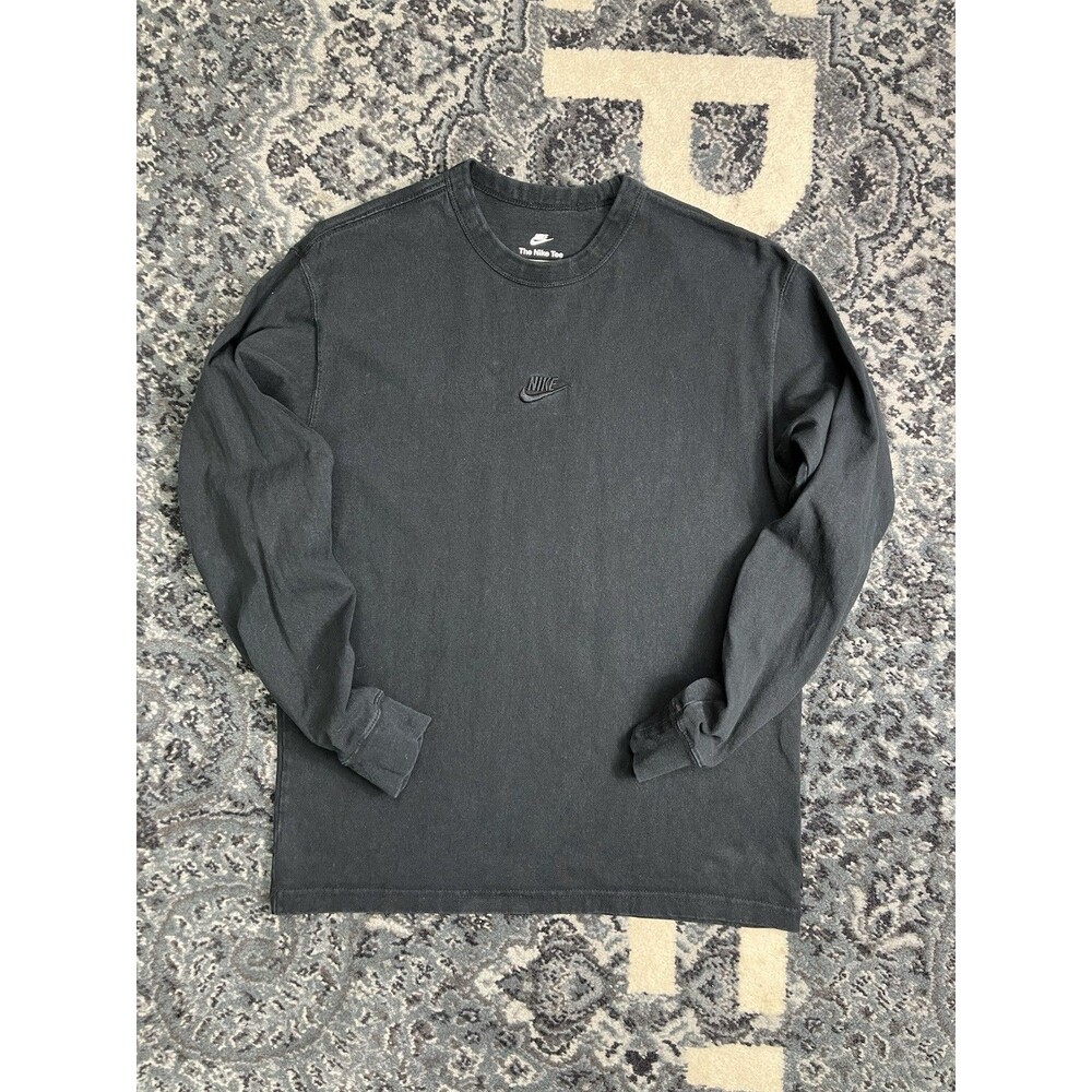 Nike Sportswear Premium Essentials Men's L/S Center Swoosh Shirt Size Small Bll